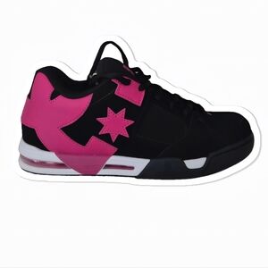Black & Pink DC Court Graffik Shoes